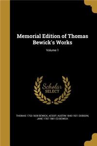 Memorial Edition of Thomas Bewick's Works; Volume 1