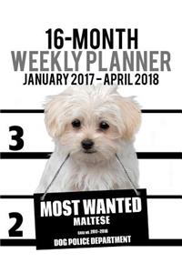 2017-2018 Weekly Planner - Most Wanted Maltese