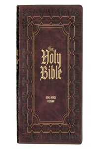 KJV Holy Bible, Super Giant Print Faux Leather Red Letter Edition - Ribbon Marker, King James Version, Burgundy