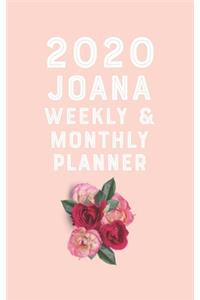 JOANA planner 2020-2021, planner calendar 2020 for JOANA Monthly Weekly 2020 Planner A beautiful