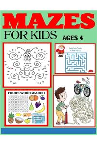 Mazes for Kids Ages 4