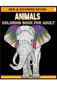 New & Expanded Design Animals Coloring Book for Adult