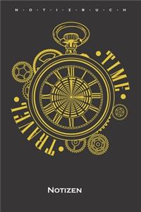 Zeitreisenuhr "Timetravel" Notizbuch: Punkteraster Notizbuch für Zeitreise und Science-Fiction Fans