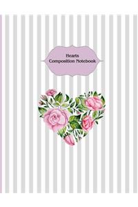 Hearts Composition Notebook