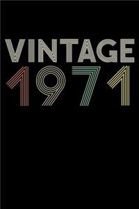 Vintage 1971 Notebook Birthday Gift