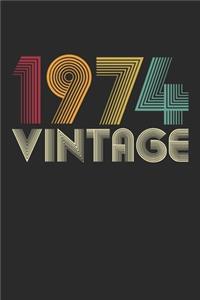 Vintage notebook paper 1974 Birthday 46th Gift