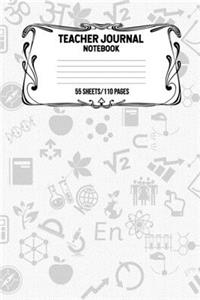 Teacher Journal Notebook 55 Sheets/110 Pages