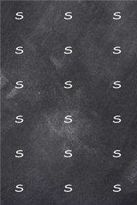 2020 Weekly Planner Monogram S Pattern Monogram S Chalkboard 134 Pages