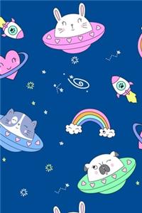 Super Cute Kawaii Galactic Space Rabbit Cat Dog Notebook