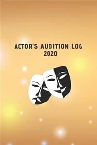 Actor's Audition Log 2020
