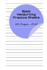 Blank Handwriting Practice Sheets - 100 pages 6