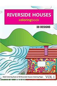 Riverside Houses Coloring Book