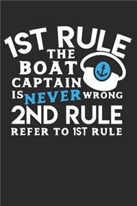 1st Rule Boat Captain Is Never Wrong 2nd Rule Refer to the 1st Rule