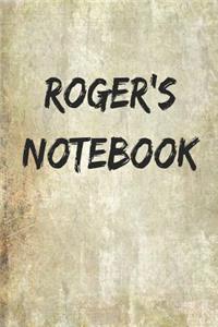 Roger's Notebook - Blank Lined journal to write in.