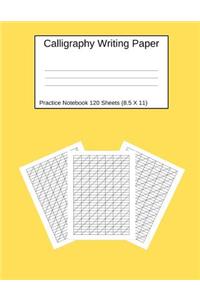 Calligraphy Writing Paper Practice Notebook 120 Sheets (8.5 X 11)
