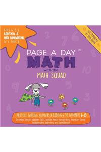 Addition & Math Handwriting Book 8: Practice Writing Numbers & Adding 4 to Numbers 6-10