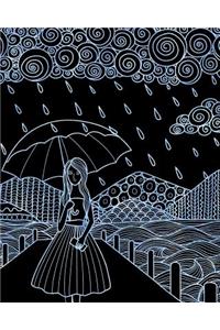 Bullet Journal Notebook Watercolor Girl in the Rain 10