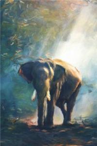 Elephant Among the Trees - Lined Notebook with Margins