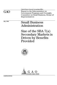 Small Business Administration: Size of the Sba 7(a) Secondary Markets Is Driven by Benefits Provided