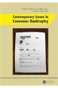 Contemporary Issues in Consumer Bankruptcy