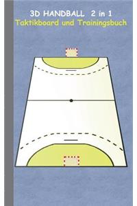 3D Handball 2 in 1 Taktikboard und Trainingsbuch