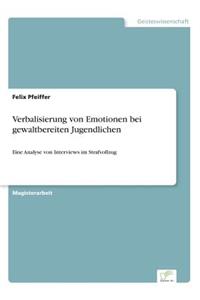 Verbalisierung von Emotionen bei gewaltbereiten Jugendlichen