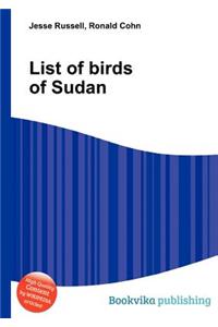 List of Birds of Sudan