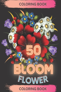 50 Bloom Flower Coloring book