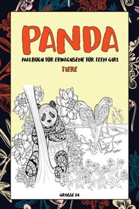 Malbuch für Erwachsene für Teen Girl - Grosse A4 - Tiere - Panda