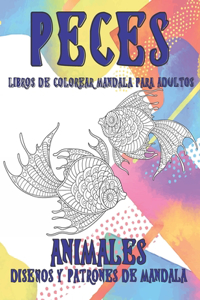 Libros de colorear Mandala para adultos - Diseños y patrones de mandala - Animales - Peces