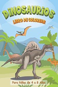 Dinosaurios libro de colorear para Niños de 4 a 8 Años