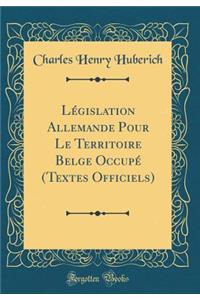 Législation Allemande Pour Le Territoire Belge Occupé (Textes Officiels) (Classic Reprint)