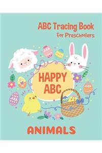 Animals Happy ABC Tracing Book For Preschoolers