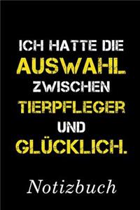 Ich Hatte Die Auswahl Zwischen Tierpfleger Und Glücklich Notizbuch