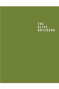 The Olive Notebook: Unlined/Plain Notebook - Large (8.5 x 11 inches) - 110 Pages, Softcover Journal