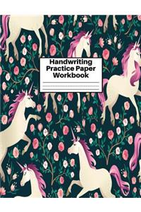 Handwriting Practice Paper Workbook