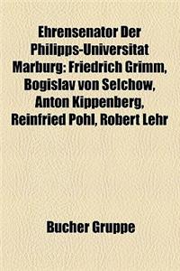 Ehrensenator Der Philipps-Universitat Marburg
