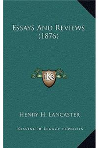 Essays and Reviews (1876)