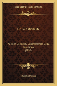 De La Nationalite