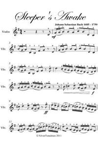 Sleepers Awake Easy Violin Sheet Music