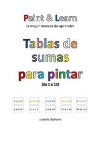 Tablas de sumas para pintar (de 1 a 10)