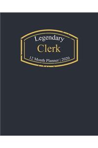 Legendary Clerk, 12 Month Planner 2020