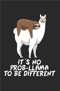 Faultier reitet auf Lama Notizbuch