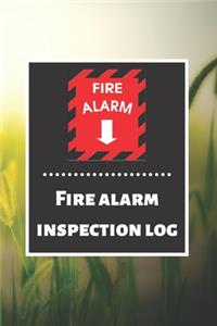 Fire alarm inspection log