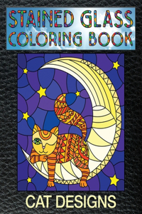 Cat Designs Stained Glass Coloring Book