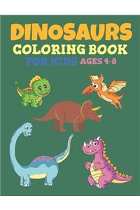 Dinosaur Coloring Book For Kids Ages 4-8