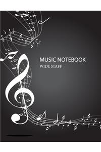 Music Notebook Wide Staff
