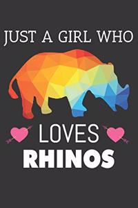 Just A Girl Who Loves Rhinos Notebook