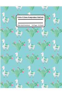Cactus & Llama Composition Notebook