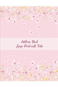 Address Book Large Print with Tabs